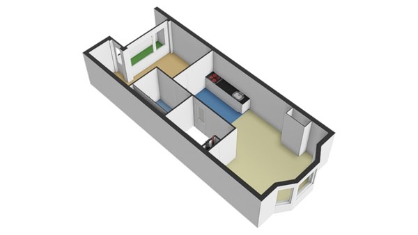 Floorplan - Schoonderloostraat 195, 3024 TT Rotterdam